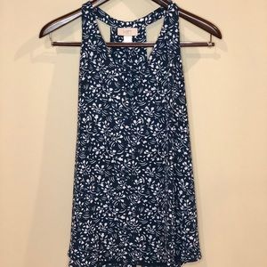 LOFT | Dark Turquoise Floral Sleeveless Top